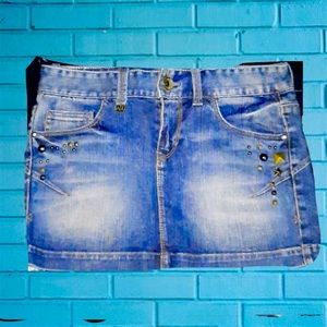 AX Armani Exchange denim skirt